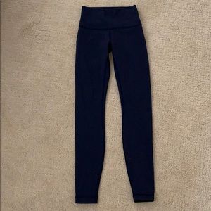 Lulu lemon wonder under leggings size 4 navy blue
